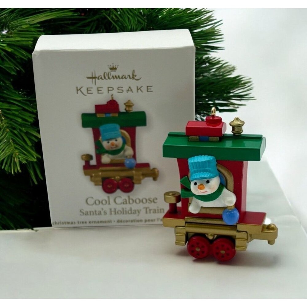 Hallmark Keepsake Cool Caboose Christmas Ornament Santas Holiday Train 2011